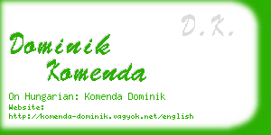 dominik komenda business card